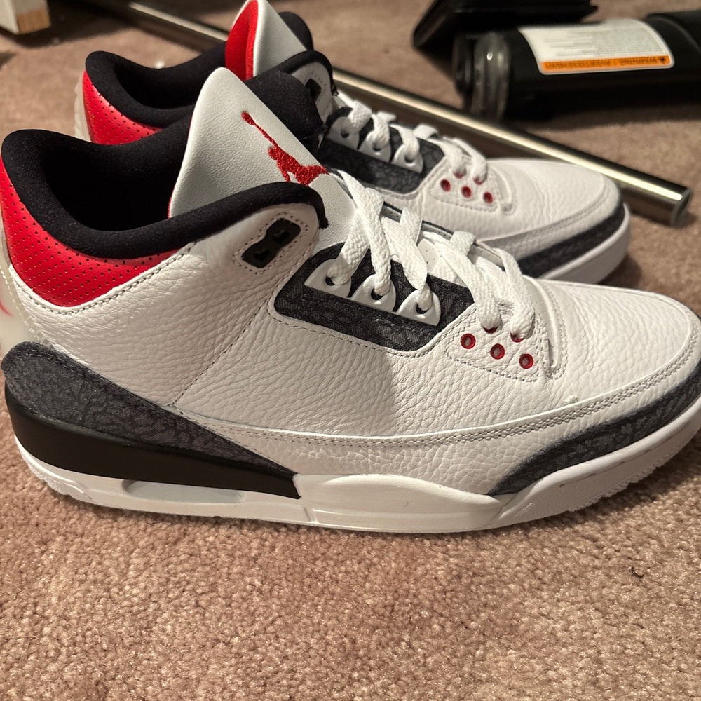Jordan White and Red Men's Shoes